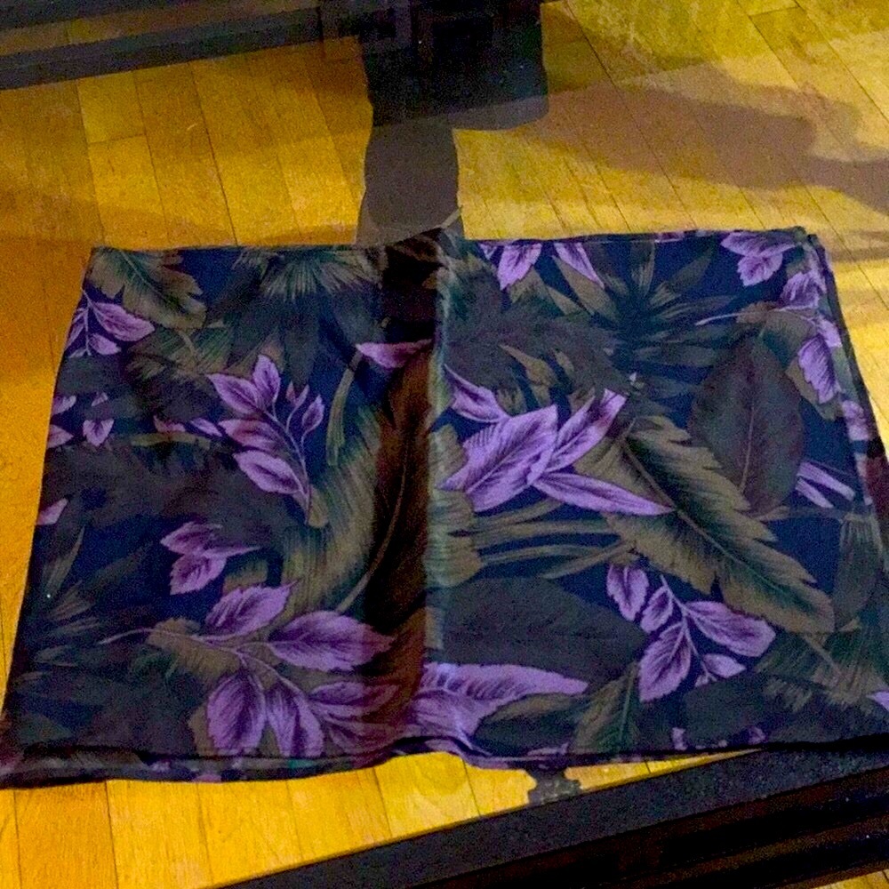 Purple and tan scarf